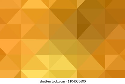 Light Orange vector abstract mosaic backdrop. Shining colorful illustration with triangles. A new texture for your web site.