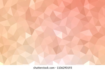 Light Orange vector abstract mosaic backdrop. Polygonal abstract illustration with gradient. Pattern for a brand book's backdrop.