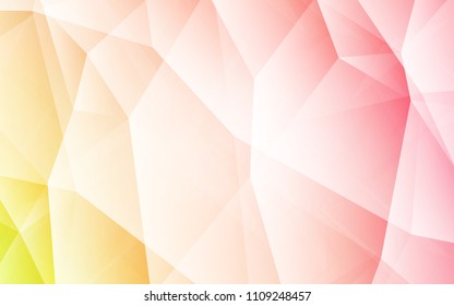 Light Orange vector abstract mosaic pattern. Glitter abstract illustration with an elegant triangles. Triangular pattern for your design.