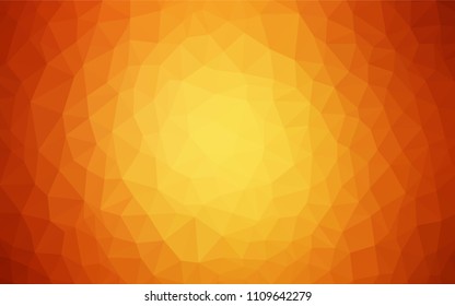 Light Orange vector abstract mosaic pattern. Creative illustration in halftone style with triangles. Completely new template for your banner.