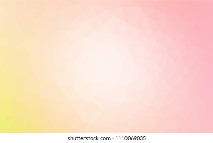 Light Orange vector abstract mosaic backdrop. Glitter abstract illustration with an elegant triangles. Completely new template for your banner.