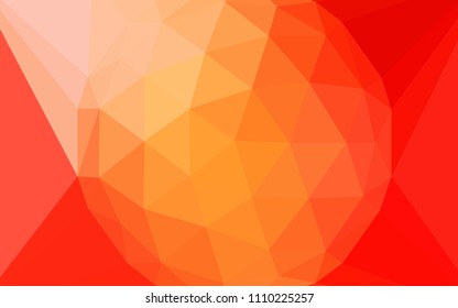 Light Orange vector abstract mosaic pattern with a diamond. Illustration in Origami style with gradient. Pattern for a brand book's backdrop.
