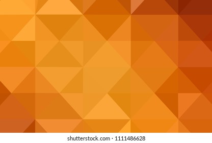 Light Orange vector abstract mosaic background. Creative geometric illustration in Origami style with gradient. Polygonal design for your web site.