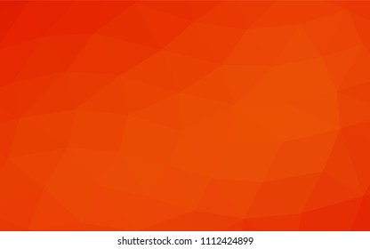 Light Orange vector abstract mosaic template. A vague abstract illustration with gradient. Triangular pattern for your business design.