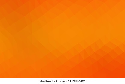 Light Orange vector abstract mosaic background. Creative geometric illustration in Origami style with gradient. Triangular pattern for your business design.