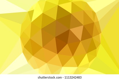 Light Orange vector abstract mosaic pattern with a diamond. Polygonal illustration, which consists of triangles. Brand new design for your business.