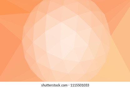 Light Orange vector abstract mosaic pattern with a diamond. Triangular geometric sample with gradient.  Pattern for a brand book's backdrop.