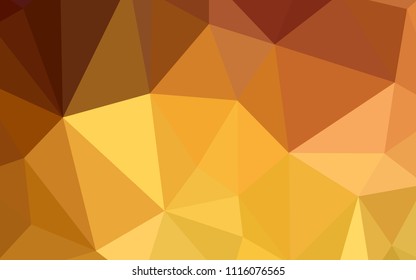 Light Orange vector abstract mosaic pattern. Creative illustration in halftone style with triangles. Textured pattern for your backgrounds.