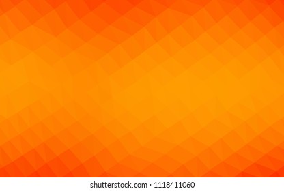 Light Orange vector abstract mosaic pattern. Shining colored illustration in a Brand new style. The polygonal design can be used for your web site.