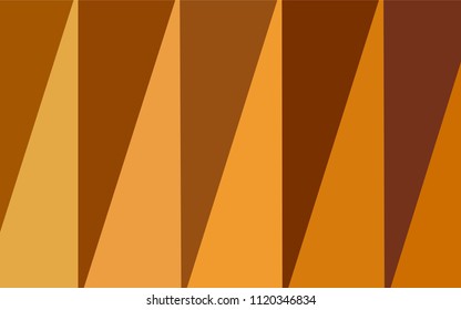 Light Orange vector abstract mosaic pattern. Triangular geometric sample with gradient.  That new template can be used for your brand book.