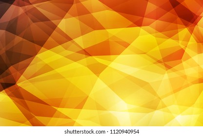 Light Orange vector abstract mosaic backdrop. A completely new color illustration in a polygonal style. Pattern for a brand book's backdrop.