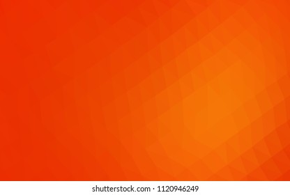 Light Orange vector abstract mosaic background. A completely new color illustration in a vague style. Triangular pattern for your business design.