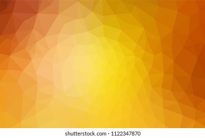 Light Orange vector abstract mosaic background. Polygonal abstract illustration with gradient. Pattern for a brand book's backdrop.