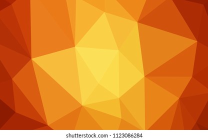 Light Orange vector abstract mosaic pattern. Colorful illustration in polygonal style with gradient. A new texture for your web site.