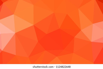 Light Orange vector abstract mosaic backdrop. Colorful abstract illustration with triangles. Textured pattern for your backgrounds.