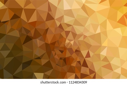 Light Orange vector abstract mosaic pattern. A completely new color illustration in a polygonal style. A new texture for your web site.