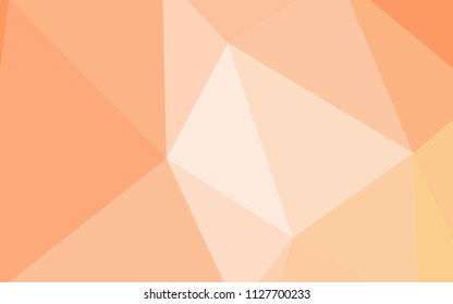 Light Orange vector abstract mosaic pattern. Polygonal abstract illustration with gradient. A completely new design for your leaflet.