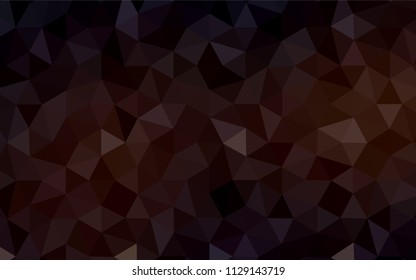 Light Orange vector abstract mosaic background. Colorful illustration in polygonal style with gradient. Triangular pattern for your design.