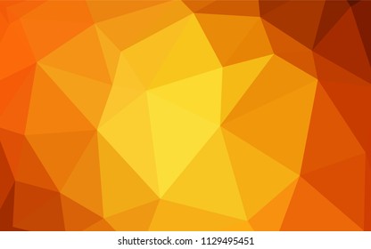 Light Orange vector abstract mosaic pattern. Creative illustration in halftone style with triangles. New template for your brand book.