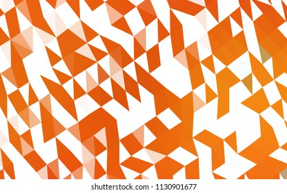 Light Orange vector abstract mosaic template. A completely new color illustration in a vague style. A completely new design for your business.