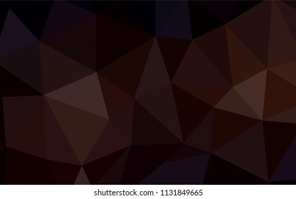 Light Orange vector abstract mosaic background. Shining colorful illustration with triangles. Brand new design for your business.