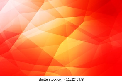 Light Orange vector abstract mosaic background. Creative geometric illustration in Origami style with gradient. Brand new design for your business.