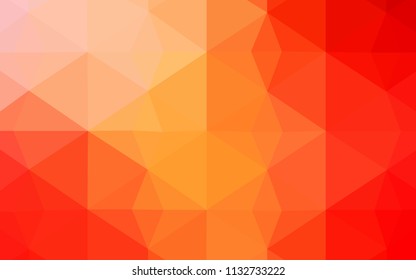 Light Orange vector abstract mosaic backdrop. A sample with polygonal shapes. A new texture for your web site.