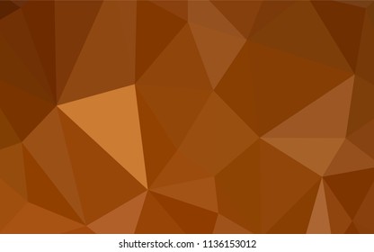 Light Orange vector abstract mosaic backdrop. Elegant bright polygonal illustration with gradient. Pattern for a brand book's backdrop.