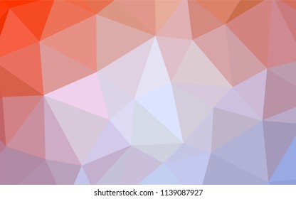 Light Orange vector abstract mosaic backdrop. Elegant bright polygonal illustration with gradient. Brand new style for your business design.