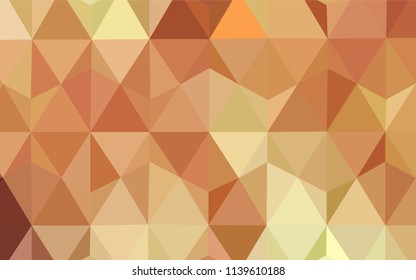 Light Orange vector abstract mosaic pattern. A completely new color illustration in a polygonal style. Pattern for a brand book's backdrop.