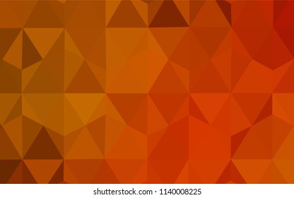 Light Orange vector abstract mosaic pattern. Colorful illustration in abstract style with triangles. A new texture for your web site.
