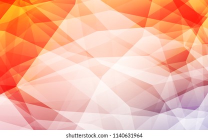 Light Orange vector abstract mosaic pattern. Geometric illustration in Origami style with gradient.  A new texture for your web site.