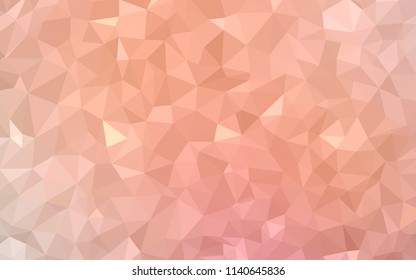 Light Orange vector abstract mosaic background. A completely new color illustration in a polygonal style. Template for cell phone's backgrounds.