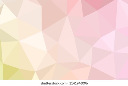 Light Orange vector abstract mosaic background. Shining colorful illustration with triangles. A new texture for your web site.