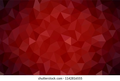 Light Orange vector abstract mosaic backdrop. Geometric illustration in Origami style with gradient.  Best triangular design for your business.