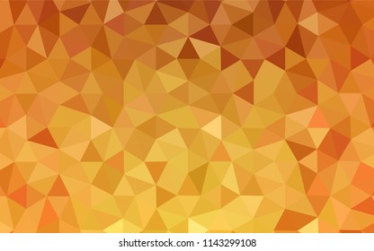 Light Orange vector abstract mosaic backdrop. Elegant bright polygonal illustration with gradient. Brand new design for your business.