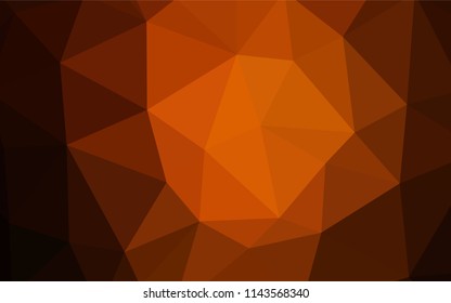 Light Orange vector abstract mosaic backdrop. Colorful abstract illustration with triangles. A completely new design for your leaflet.
