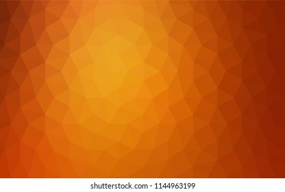 Light Orange vector abstract mosaic background. Colorful illustration in abstract style with triangles. Brand new style for your business design.
