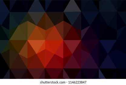 Light Orange vector abstract mosaic pattern. Creative illustration in halftone style with triangles. Polygonal design for your web site.