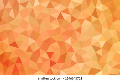 Light Orange vector abstract mosaic backdrop. Creative geometric illustration in Origami style with gradient. New template for your brand book.