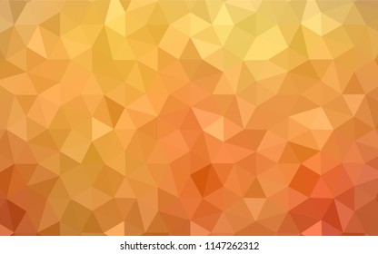 Light Orange vector abstract mosaic background. Polygonal abstract illustration with gradient. Pattern for a brand book's backdrop.