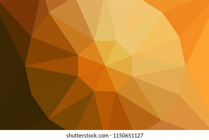 Light Orange vector abstract mosaic background with a diamond. Illustration in abstract style with triangles. Polygonal design for your web site.