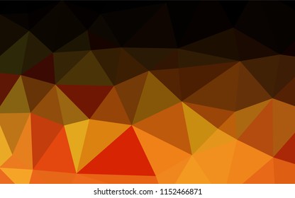 Light Orange vector abstract mosaic background. Colorful illustration in abstract style with gradient. The polygonal design can be used for your web site.