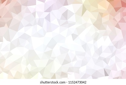 Light Orange vector abstract mosaic pattern. Creative geometric illustration in Origami style with gradient. A completely new design for your leaflet.