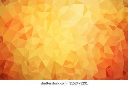 Light Orange vector abstract mosaic background. Creative illustration in halftone style with triangles. A new texture for your web site.