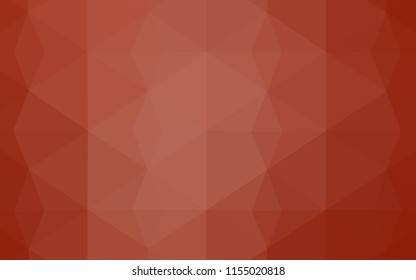 Light Orange vector abstract mosaic backdrop. Shining polygonal illustration, which consist of triangles. Polygonal design for your web site.