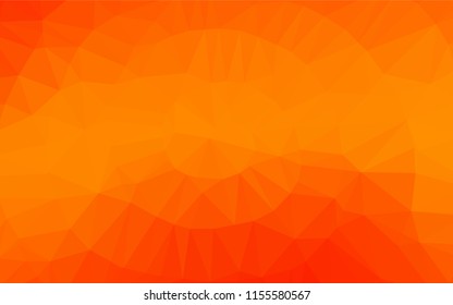 Light Orange vector abstract mosaic backdrop. An elegant bright illustration with gradient. The best triangular design for your business.