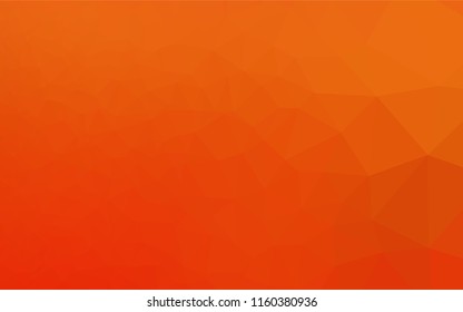 Light Orange vector abstract mosaic background. A completely new color illustration in a vague style. The best triangular design for your business.