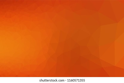 Light Orange vector abstract mosaic pattern. Triangular geometric sample with gradient.  A completely new template for your business design.