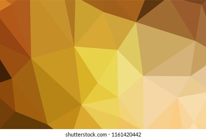 Light Orange vector abstract mosaic background. Colorful illustration in abstract style with triangles. Template for cell phone's backgrounds.